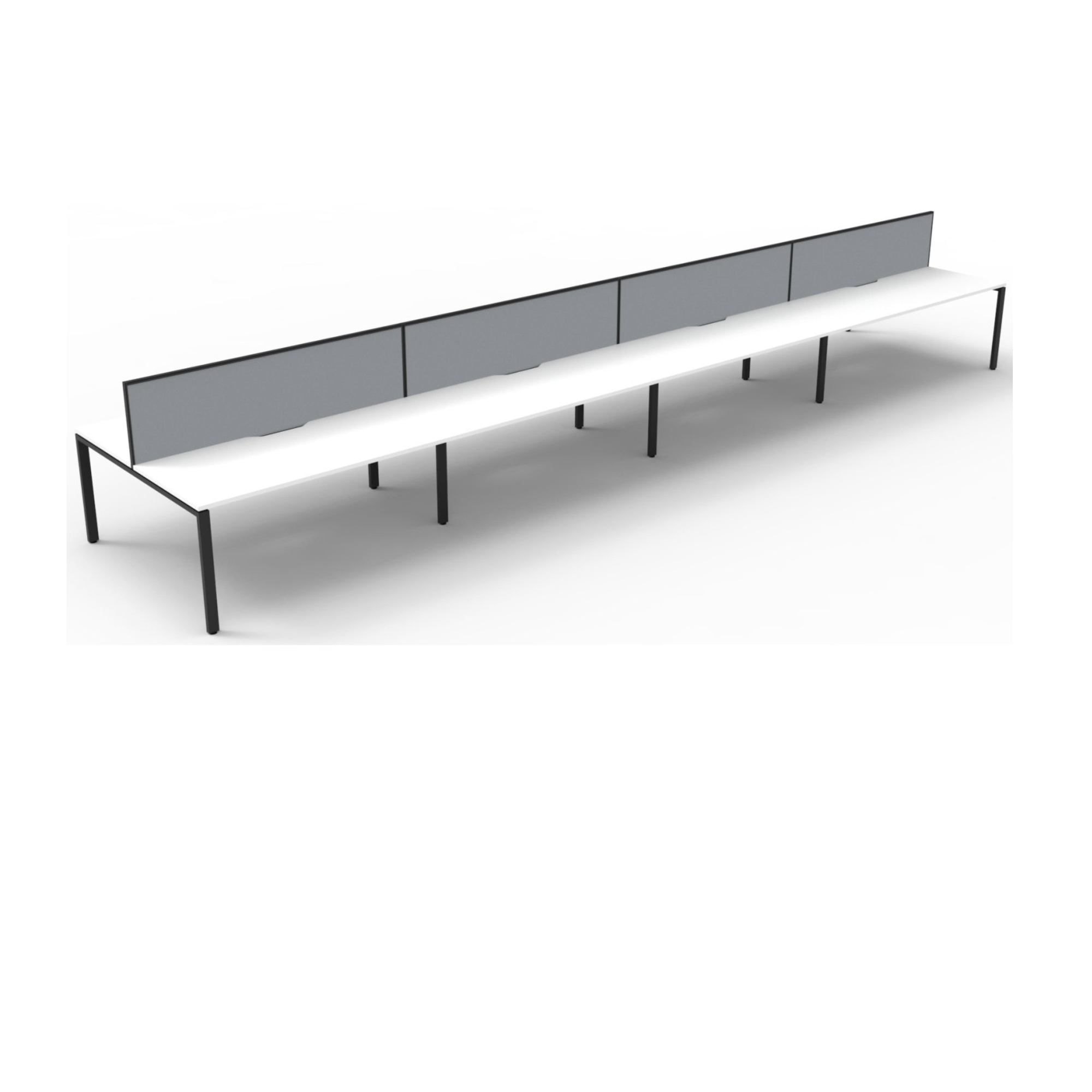 Deluxe Profile Leg 8 Person Back To Back Workstation