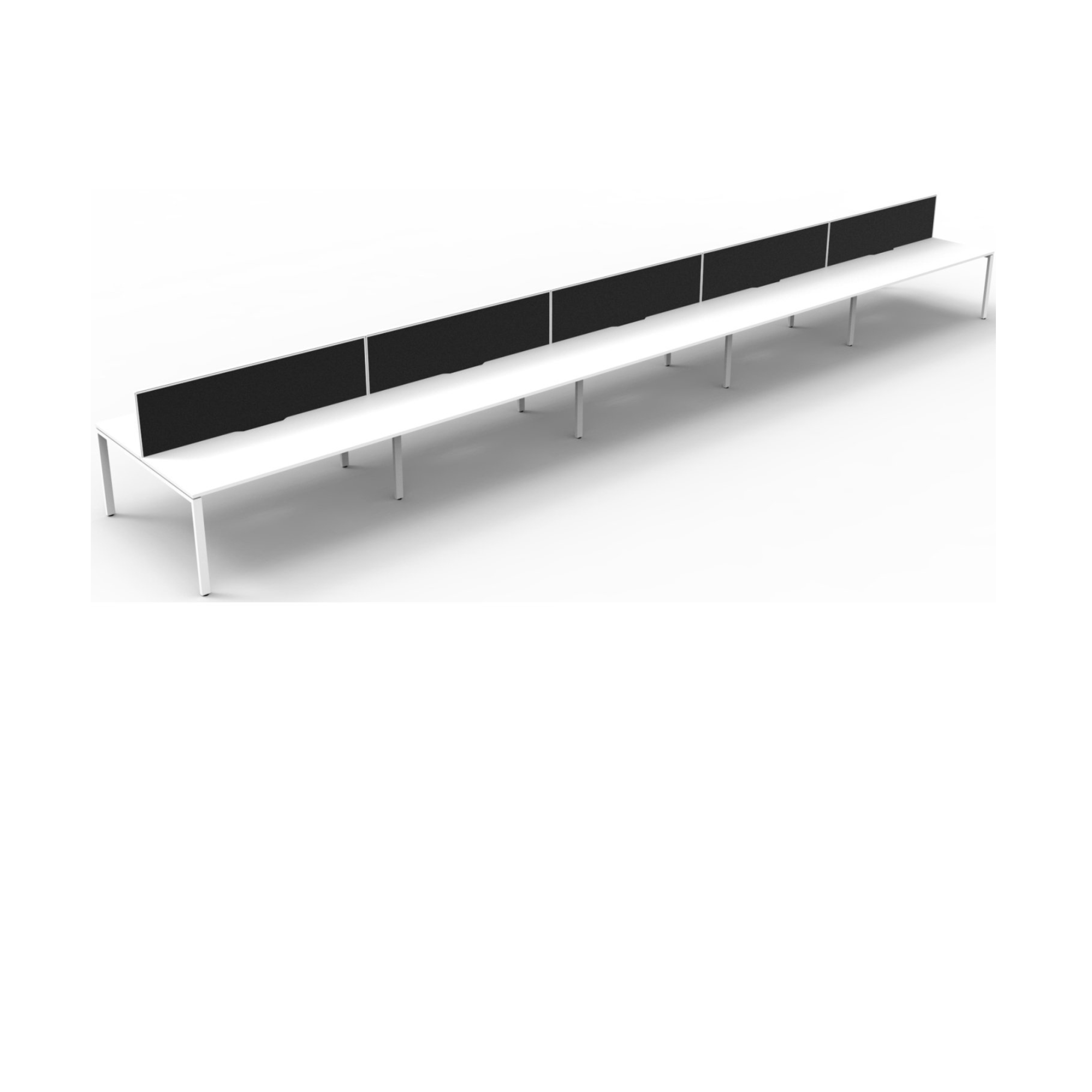 Deluxe Profile Leg 10 Person Back To Back Workstation