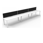 Deluxe Profile Leg 3 Person Inline Workstation