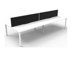 Deluxe Profile Leg 4 Person Back To Back Workstation