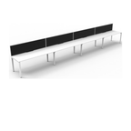 Deluxe Profile Leg 4 Person Inline Workstation