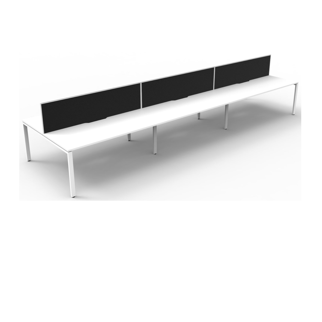 Deluxe Profile Leg 6 Person Back To Back Workstation