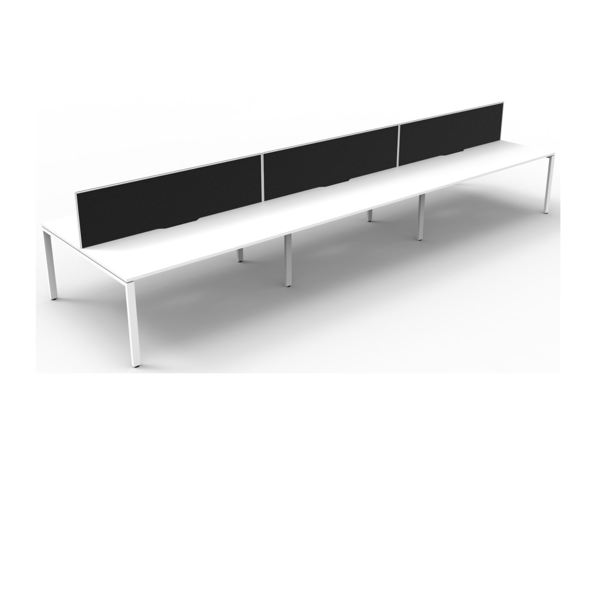 Deluxe Profile Leg 6 Person Back To Back Workstation