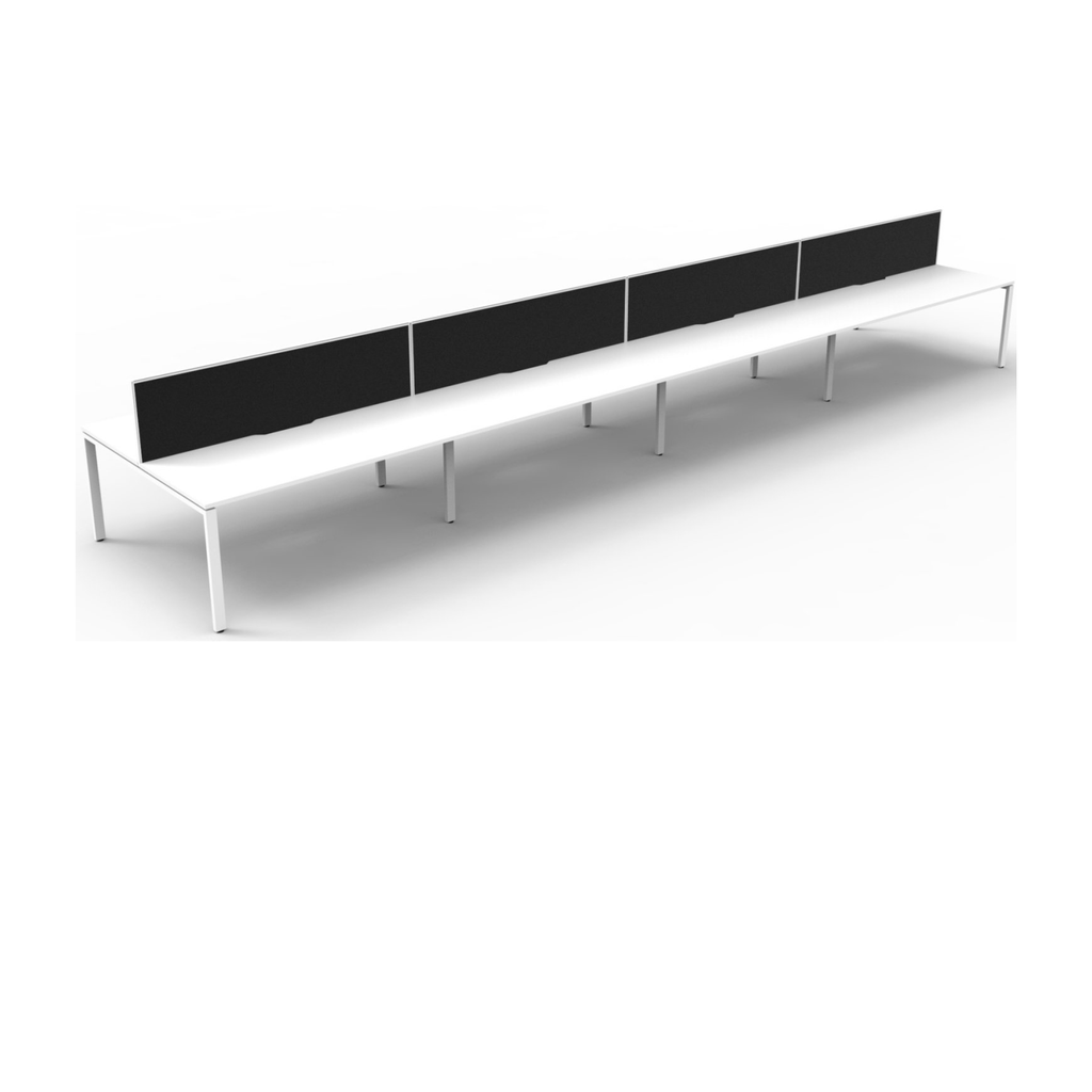 Deluxe Profile Leg 8 Person Back To Back Workstation