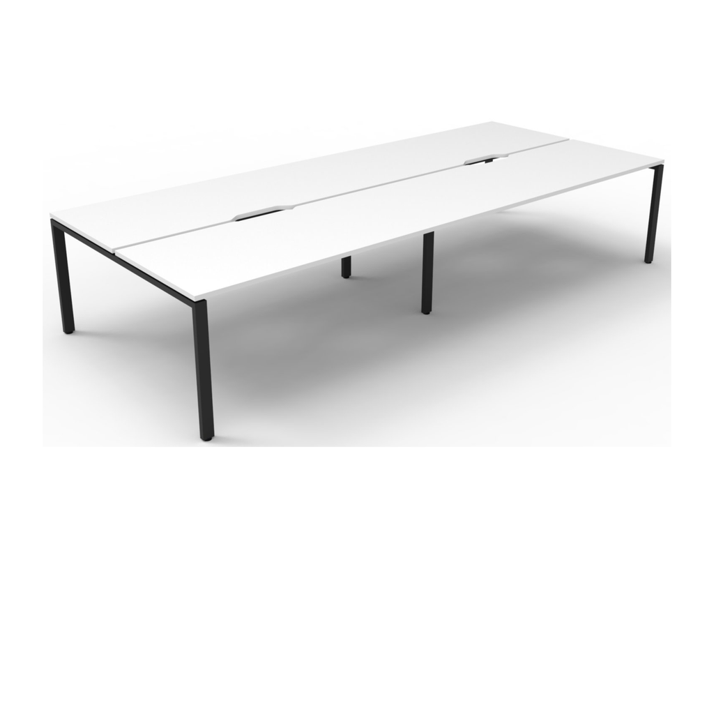 Deluxe Profile Leg 4 Person Back To Back Workstation