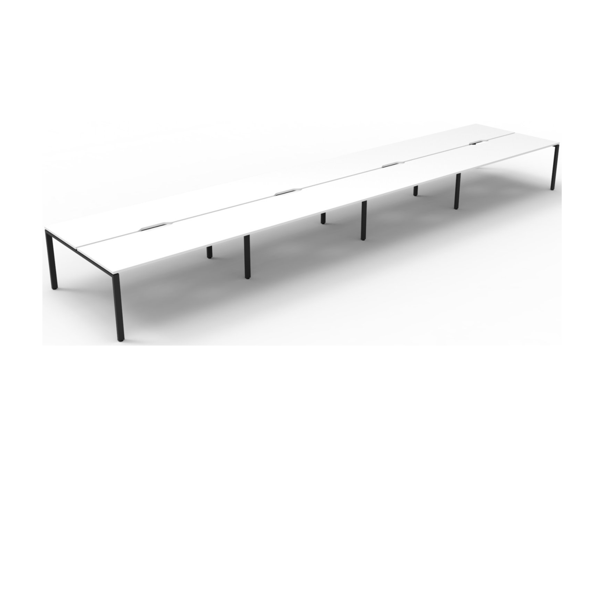 Deluxe Profile Leg 8 Person Back To Back Workstation