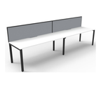 Deluxe Profile Leg 2 Person Inline Workstation