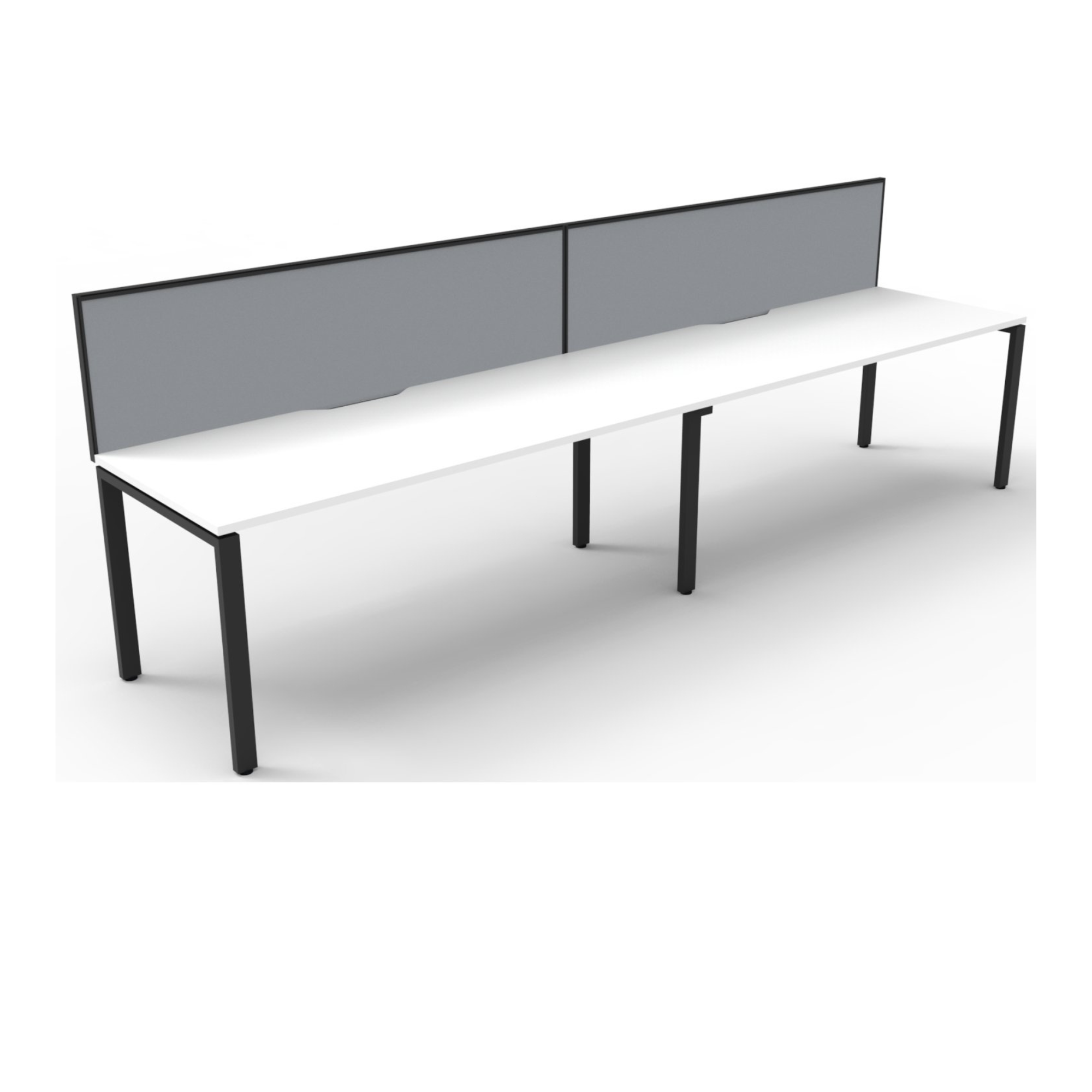 Deluxe Profile Leg 2 Person Inline Workstation