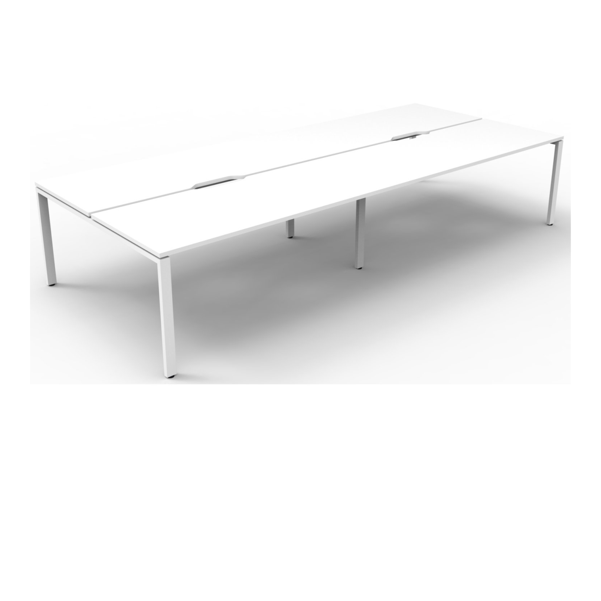 Deluxe Profile Leg 4 Person Back To Back Workstation